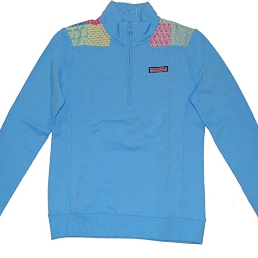 NWT Vineyard Vines Women's Patchork Shoulders Shep Shirt XXS